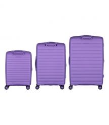 2E Набір валіз 2E, Aero, поліпропілен, (L+M+S),TSA, 4 колеса, EXP, лавандовий