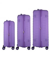 2E Набір валіз 2E, Aero, поліпропілен, (L+M+S),TSA, 4 колеса, EXP, лавандовий