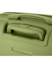 2E Набір валіз 2E, Aero, поліпропілен, (L+M+S),TSA, 4 колеса, EXP, оливково-зелений