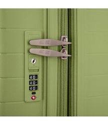 2E Набір валіз 2E, Aero, поліпропілен, (L+M+S),TSA, 4 колеса, EXP, оливково-зелений