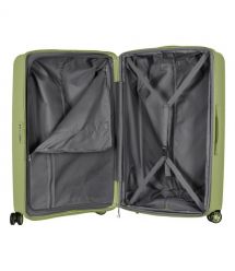 2E Набір валіз 2E, Aero, поліпропілен, (L+M+S),TSA, 4 колеса, EXP, оливково-зелений