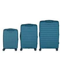 2E Набір валіз 2E, Aero, поліпропілен, (L+M+S),TSA, 4 колеса, EXP, синій