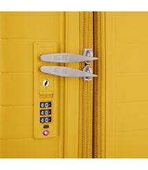 2E Набір валіз 2E, Aero, поліпропілен, (L+M+S),TSA, 4 колеса, EXP, бурштиново-жовтий