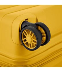 2E Набір валіз 2E, Aero, поліпропілен, (L+M+S),TSA, 4 колеса, EXP, бурштиново-жовтий