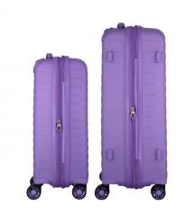 2E Набір валіз 2E, Aero, поліпропілен, (M+S),TSA, 4 колеса, EXP, лавандовий