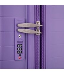 2E Набір валіз 2E, Aero, поліпропілен, (M+S),TSA, 4 колеса, EXP, лавандовий