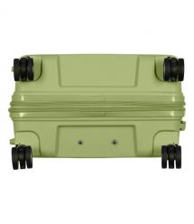 2E Набір валіз 2E, Aero, поліпропілен, (M+S),TSA, 4 колеса, EXP, оливково-зелений