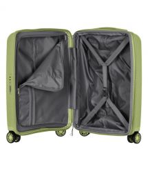 2E Набір валіз 2E, Aero, поліпропілен, (M+S),TSA, 4 колеса, EXP, оливково-зелений