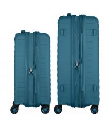 2E Набір валіз 2E, Aero, поліпропілен, (M+S),TSA, 4 колеса, EXP, синій