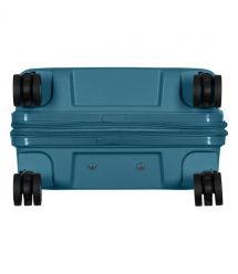 2E Набір валіз 2E, Aero, поліпропілен, (M+S),TSA, 4 колеса, EXP, синій