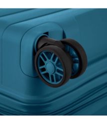 2E Набір валіз 2E, Aero, поліпропілен, (M+S),TSA, 4 колеса, EXP, синій