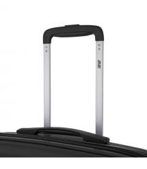 2E Набір валіз 2E, Aero, поліпропілен, (M+S),TSA, 4 колеса, EXP, чорний