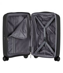 2E Набір валіз 2E, Aero, поліпропілен, (M+S),TSA, 4 колеса, EXP, чорний