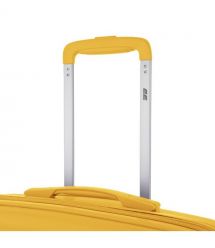 2E Набір валіз 2E, Aero, поліпропілен, (M+S),TSA, 4 колеса, EXP, бурштиново-жовтий
