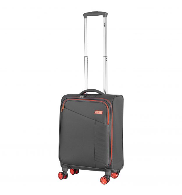 2E Валіза 2E, Trek, поліестер, мала, 35л, TSA, 4 колеса, сірий