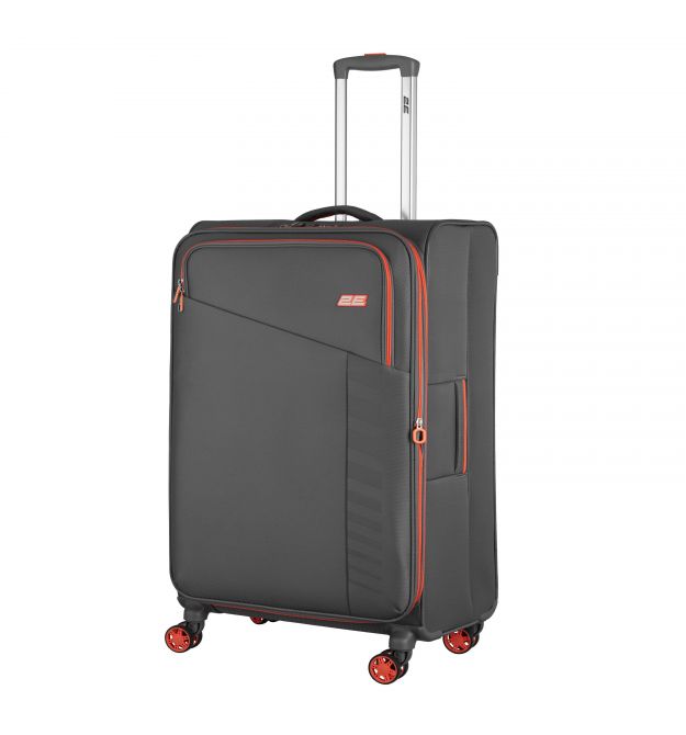 2E Валіза 2E, Trek, поліестер, середня, 64/78л, TSA, 4 колеса, EXP, сірий