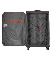 2E Валіза 2E, Trek, поліестер, середня, 64/78л, TSA, 4 колеса, EXP, сірий