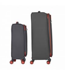2E Набір валіз 2E, Trek, (M+S), TSA, 4 колеса, + 2 рюкзаки Cabin (2E-BPET-CABIN-BK), поліестр, сірий