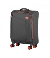 2E Набір валіз 2E, Trek, (L+M+S), TSA, 4 колеса, + 3 рюкзаки Cabin (2E-BPET-CABIN-BK), поліестр, сірий