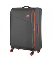 2E Набір валіз 2E, Trek, (L+M+S), TSA, 4 колеса, + 3 рюкзаки Cabin (2E-BPET-CABIN-BK), поліестр, сірий