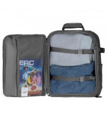 2E Набір валіз 2E, Trek, (L+M+S), TSA, 4 колеса, + 3 рюкзаки Cabin (2E-BPET-CABIN-BK), поліестр, сірий