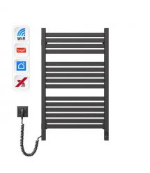 Navin Полотенцесушитель электрический Авангард Х, 800х480х71мм, Wi-Fi, сталь, черный муар, левое подключение