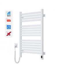 Navin Полотенцесушитель электрический Авангард Х, 800х480х71мм, Wi-Fi, сталь, белый, левое подключение