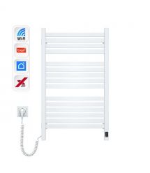 Navin Полотенцесушитель электрический Авангард Х, 800х480х71мм, Wi-Fi, сталь, белый, левое подключение