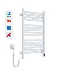 Navin Полотенцесушитель электрический Авангард Х, 800х480х71мм, Wi-Fi, сталь, белый, левое подключение
