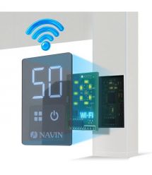 Navin Полотенцесушитель электрический Авангард Х, 1200х480х71мм, Wi-Fi, сталь, белый, левое подключение