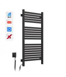 Navin Полотенцесушитель электрический Авангард Х, 1000х480х71мм, Wi-Fi, сталь, черный муар, левое подключение