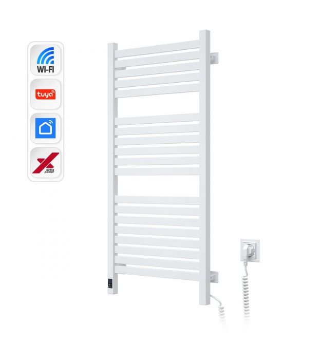 Navin Полотенцесушитель электрический Авангард Х, 1000х480х71мм, Wi-Fi, сталь, белый, правое подключение