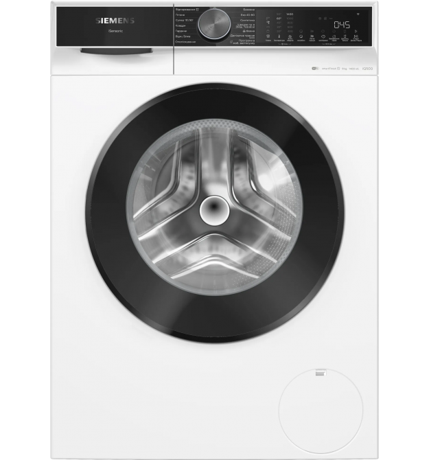 Siemens Стиральная машина фронтальная, 9 кг, 1400, A, 59 см, дисплей, белая