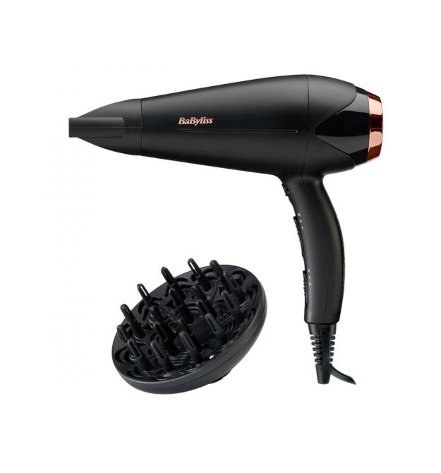BaByliss Babyliss hair dryer DC, 2200W, 3 modes, diffuser, ionization, cold blowing, black