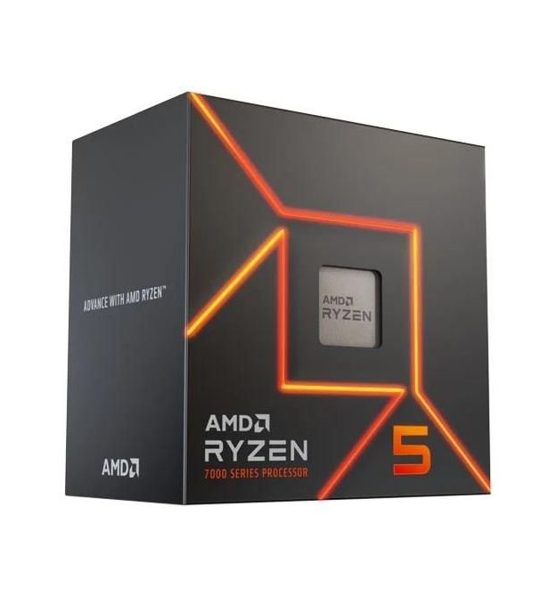 AMD Центральний процесор AMD Ryzen 5 7400 6C/12T 3.3/4.3GHz Boost 16Mb Radeon Graphics AM5 65W Wraith Stealth cooler Box