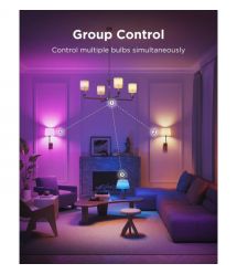 Govee Лампа умная H600C, E14, 5W, 450Lm, 2700K-6400K, RGBWW, WI-FI/Bluetooth, білий