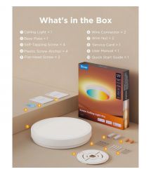 Govee Потолочный свитильник 38cm Smart Ceiling Light Pro, RGBICWW, WI-FI/Bluetooth, білий