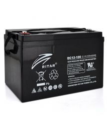 Аккумуляторная батарея CARBON RITAR DC12-100C, Black Case, 12V 100.0Ah, 2000-5000 циклов, до 15 лет срок службы, 355*250*260 31,