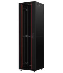 MIRSAN Шкаф 19", 42U, GTN SERVER, стеклянные двери, 600x800 мм, максимально 1000 кг, черный