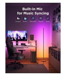 Govee Торшер умный H8076 Govee Floor Lamp lite, 1000Lm, RGBWW+RGBIC+WW, WI-FI/Bluetooth, чорний
