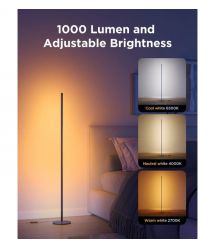 Govee Торшер умный H8076 Govee Floor Lamp lite, 1000Lm, RGBWW+RGBIC+WW, WI-FI/Bluetooth, чорний