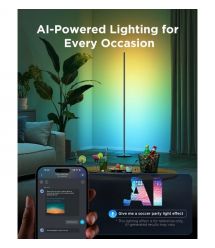 Govee Торшер умный H8076 Govee Floor Lamp lite, 1000Lm, RGBWW+RGBIC+WW, WI-FI/Bluetooth, чорний