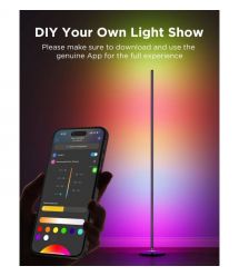Govee Торшер умный H8076 Govee Floor Lamp lite, 1000Lm, RGBWW+RGBIC+WW, WI-FI/Bluetooth, чорний