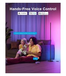 Govee Торшер умный H8076 Govee Floor Lamp lite, 1000Lm, RGBWW+RGBIC+WW, WI-FI/Bluetooth, чорний