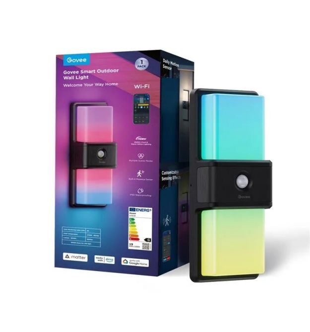 Govee Светильник H7078 Smart Outdoor Wall light, RGBICWW, IP65, WI-FI/Bluetooth, білий