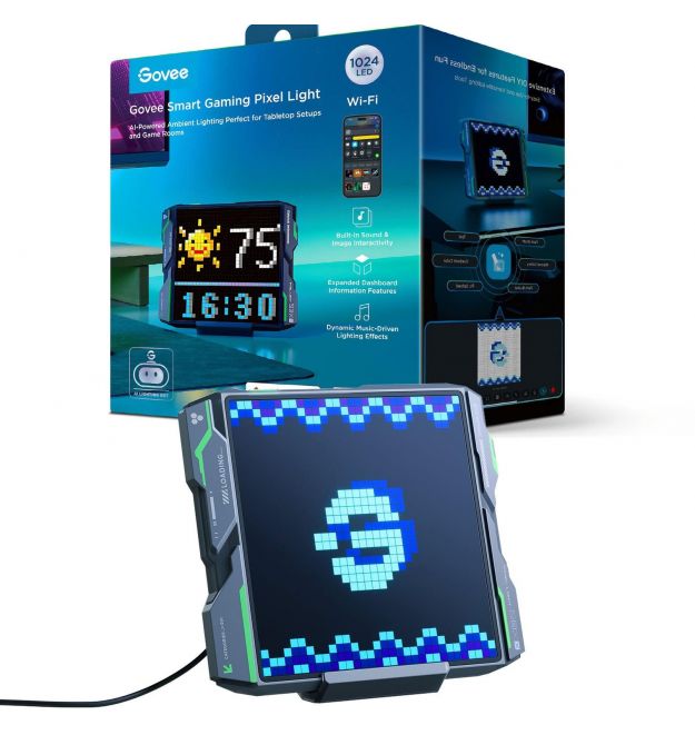 Govee Пиксельный єкран H8630 LED Gaming Pixel Light 32x32 Pixels, RGBIC, WI-FI/Bluetooth, сірий