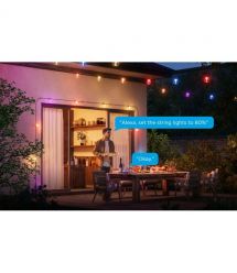 Govee Набор светодиодных ламп H7025 Outdoor Clear Bulb String Lights, 15м, RGBIC/Warm White, WI-FI/Bluetooth, чорний