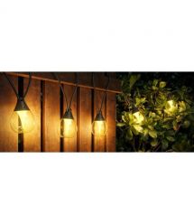Govee Набор светодиодных ламп H7025 Outdoor Clear Bulb String Lights, 15м, RGBIC/Warm White, WI-FI/Bluetooth, чорний
