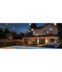 Govee Набор светодиодных ламп H7025 Outdoor Clear Bulb String Lights, 15м, RGBIC/Warm White, WI-FI/Bluetooth, чорний