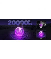 Govee Набор светодиодных ламп H7025 Outdoor Clear Bulb String Lights, 15м, RGBIC/Warm White, WI-FI/Bluetooth, чорний